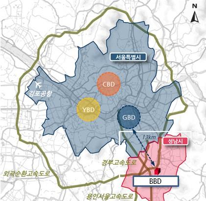 오피스시장 4 대권역 출처 : ShinYoung Asset, C&W, JLL, CBRE 보고서각인용