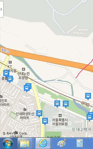 Bus Station을끼고서울신내아파트지구가있으며,