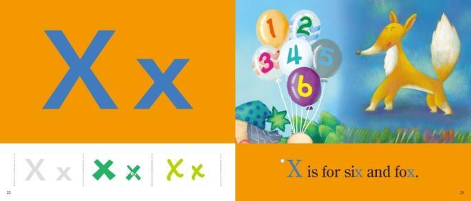 Point at big letter X and small letter x. T: Can you read this sentence? C: Yes.