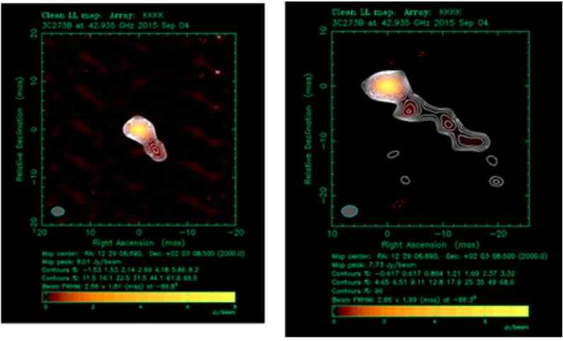 2014 년에는 KVN 울산망원경과세종망 원경을이용하여 8GHz 에서 VLBI 관측프린지를얻는데 성공하였고, 2015 년 6 월에는 KVN- 세종공동으로 22GHz 와 43GHz 에서동시관측을수행하여세종망원경의첫 22/43GHz VLBI 프린지를얻는데성공하였다.