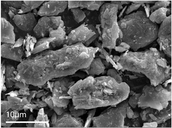 Field emission scanning electron microscope (FE-SEM) image observation of jadeite powder (a) and nephrite powder (b). ( 5000). (a) Figure 3.