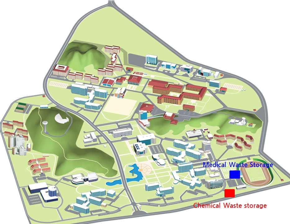 Discharged without the disposal request 4.3 Waste storage location <Waste storage location> 5. Chemical waste management 5.