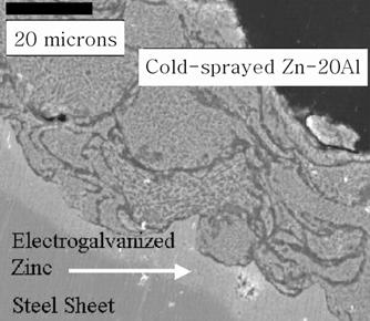 9 Filler-metal weld bead readily formed on cold-sprayed iron structure, showing thermal transport evidenced by recrystallization and grain growth below the