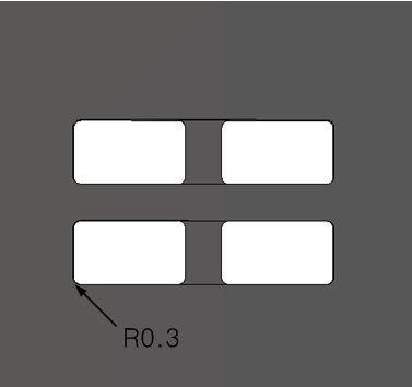 3 Round waveguide corners for fabrication The corner structure has a negligible effect on the waveguide characteristic impedance. B.