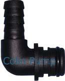 90 Elbow FLCON042 Quad 3/4" (19mm) Hose Barb 90 Elbow FLCON043 Quad 1/2" (13mm) Hose