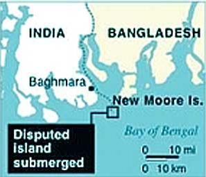 인도와방글라데시사이에소유권분쟁으로약 30 년동안국제적인관심을받아오던벵갈만 (Bay of Bengal)