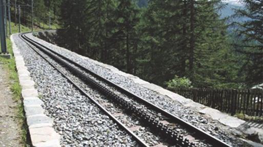 4 Mountain railway track Construction of foreign 또한시공및도로환경이협소한대도시고지대지역혹은교량구간등의특수한경우에는 Fig 5에보이는것과같이매립형콘크리트궤도를적용하는구간도있다.