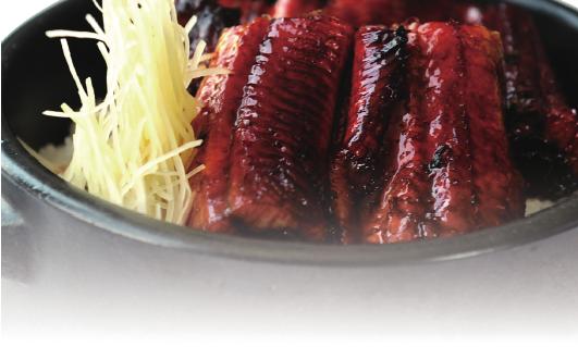 ORIENTAL CUISINE 아시안 요리 Eel TENDON Broiled eel with teriyaki sauce, 장어덮밥 (국내산) steamed rice.