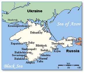 러시아인이 67% 를차지하고있는크림반도는 91년부터자치공화국승격및독립운동이전개되어왔으며, 크림반도를러시아로반환하라는주장도러시아및러시아계주민으로부터제기되었다. 현재우크라이나헌법에의하여자치공화국의지위를인정받고있으나, 크림의회는공용어를러시아어로변경할것을결의하는등 (97. 10) 중앙정부와의대립가능성이아직상존하고있다.