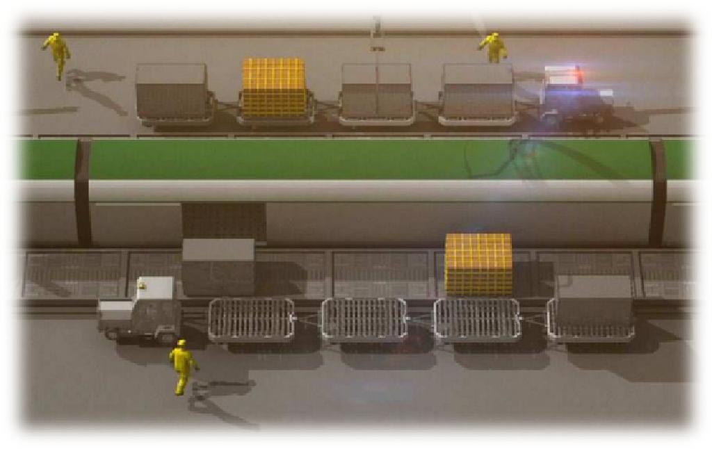 7 복층열차전용컨테이너상 하역차량개발 기술개발개요 ü 고상홈및저상홈에서복층열차의