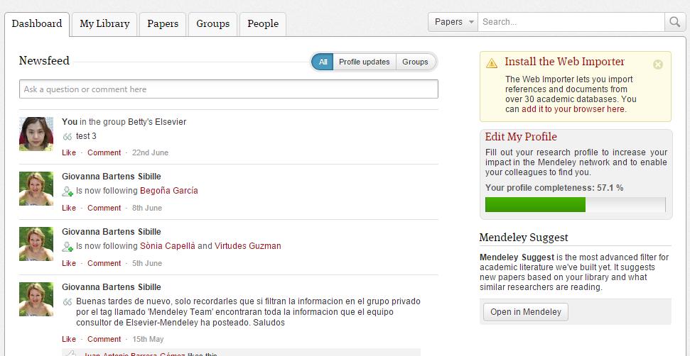 Mendeley Suggest -