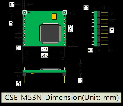 2.5.3 치수 다음은 CSE-M53N 의치수입니다. 단위는 mm 입니다.