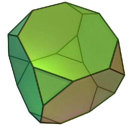3 차원볼록다면체 정의 3 차원볼록다면체란다각형들을면으로갖는내부가볼록집합인입체도형이다.