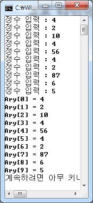 Ary[i]; 변수인덱스를통해해당원소접근가능 for (int i = 0;