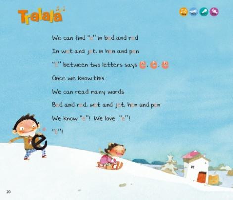 Let s sing together. Point at the letters as you sing the Tralala song.