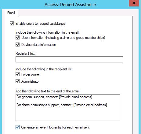 Important Windows Server 8의베타버전에서는, 잠재적사용자들이파일서버로부터 Access- Denied 메시지를받을수있도록,