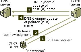 DNS 와 DHCP 통합구성 구성옵션 081 은 DHCP 서버가클라이언트를대신하여 A,