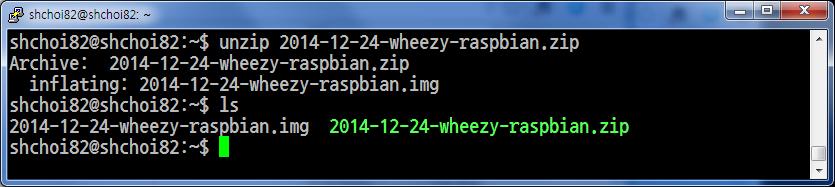 참고 : 리눅스에서 Raspbian 이미지생성 94 압축해제 $