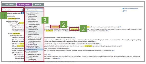 페이지 9 1. 요약정보 (Quick Answers) 와상세정보 (In-Depth Answers) 는연결링크를통해같은정보분류에서서로이동이가능합니다. 2. 상세정보화면에서는전체문서보기 (View Full Document) 및인쇄 (Print) 기능을제공합니다. 3. 왼쪽네비게이션과오른쪽연관검색결과는접거나펼칠수있어사용자가원하는화면구성으로이용할수있습니다. 4.