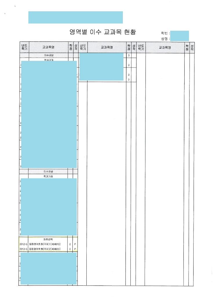 FAQ - 어학교육 (2) 국제계절학기의 Global Village 수강확인서샘플