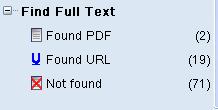 Full text 원문보기 EndNote X3 에서는 DOI, Pubmed LinkOut, ISI Knoweldge Fulltext links, 등을통해서원문을자동적으로찾고다운로드합니다. 원문 PDF 를찾고다운로드하기위해서는해당출판사데이터베이스를구독하고있는경우에만가능합니다. EndNote 가원문을찾을수없을경우, 해당웹페이지의 URL 을제공하기도합니다.