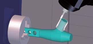 다수의스핀들 & 터렛동기화가공 ( 최대 4 터렛 ) 방진구및심압대을이용한가공