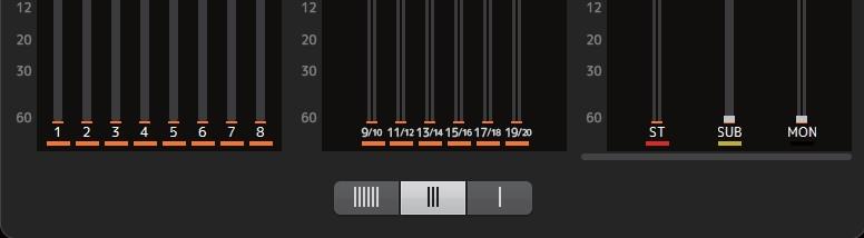 PRE EQ: EQ 전 PRE FADER: fader 전 POST ON: