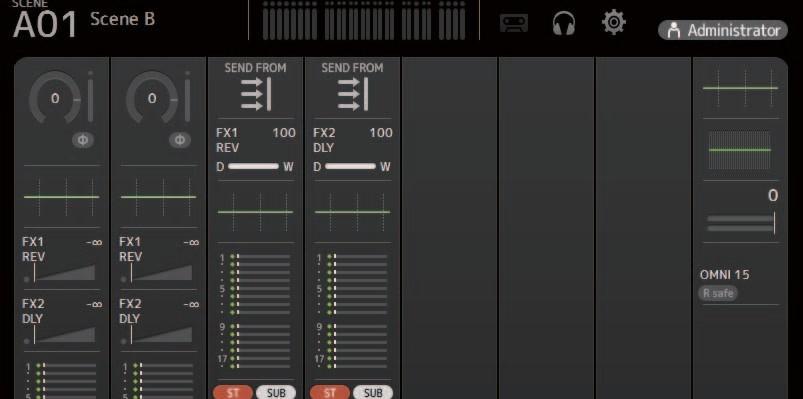 Stereo 채널 10 3 2 4 5 6 1 2 3 2 7 8 9 4 5 6 6 1 INPUT 화면.