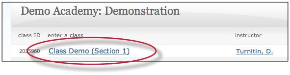 Submitting a Paper Student users of Turnitin submit papers to a class from the class portfolio page. The class portfolio page is viewed by clicking on the name of the class from the student homepage.