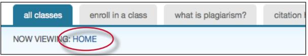 User Info, Preferences, Messages and Assistance The Turnitin student user homepage contains a number of links in the toolbar at the top that allow a user to change their profile and preference