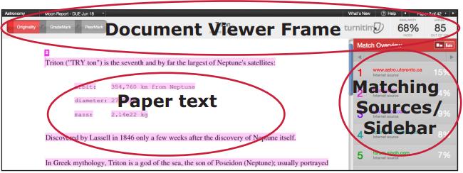 All Sources: Allows a user to view matches between the paper and a specific selected source in the Turnitin repositories.