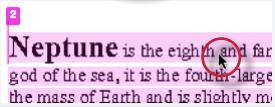 2. Click on a highlighted area of text on the left hand (student