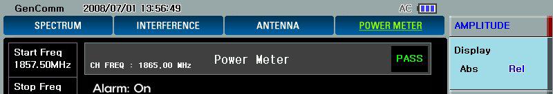 Power Meter 버튼을눌러측정표시방법을설정한다.