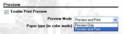 4.13. Print Preview 프린트미리보기 프린터로데이터를출력하기전내용을미리확인하려면 Enable Print Preview 를체크하십시오.