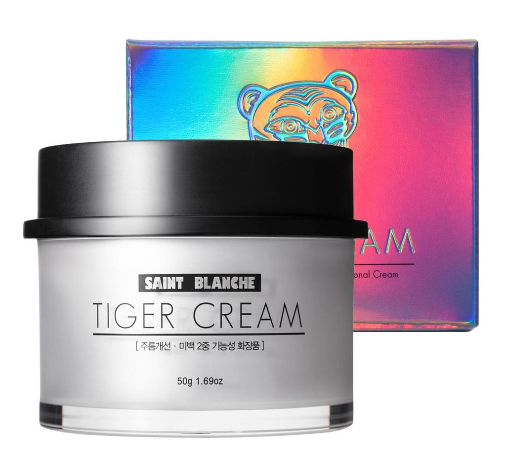 Tiger Cream Tiger Cream 2중기능성 ( 주름개선 & 미백 ), 보습-수분력의겸비한크림주요성분 센텔라아시아티카 & 마데카시오엑시드 -피부손상개선및자극완화, 피부탄력증가 / 피부짂정효과히아루론산 -주름개선/ 피부노화방지,