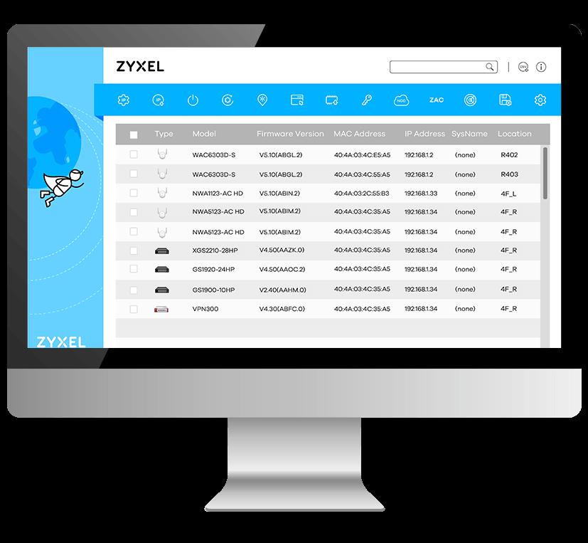ZyXEL One Network - 네트워크통합관리솔루션 ZON Utility ZyXEL 스위치, AP, USG, VPN 에대한통합검색및설정유틸리티 AP Controller Technology ZyWALL VPN Gateway 에서 ZyXEL 무선AP 관리할수있는 AP Controller 기능탑재 ZyXEL Smart Connect Neighboring