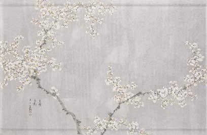 허달재 Huh DalJae 1952-46 백매 White Ume-blossom Ink and color on Korean