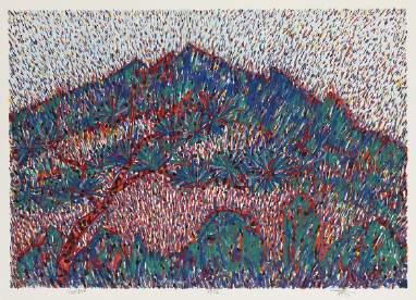 이대원 Lee DaiWon 1921-2005 61 농원 Farm Lithograph 57 81cm,