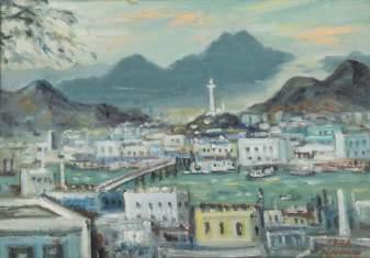 HanWoo 1927- 강이흐르는도시풍경 The Cityscape of River Flowing