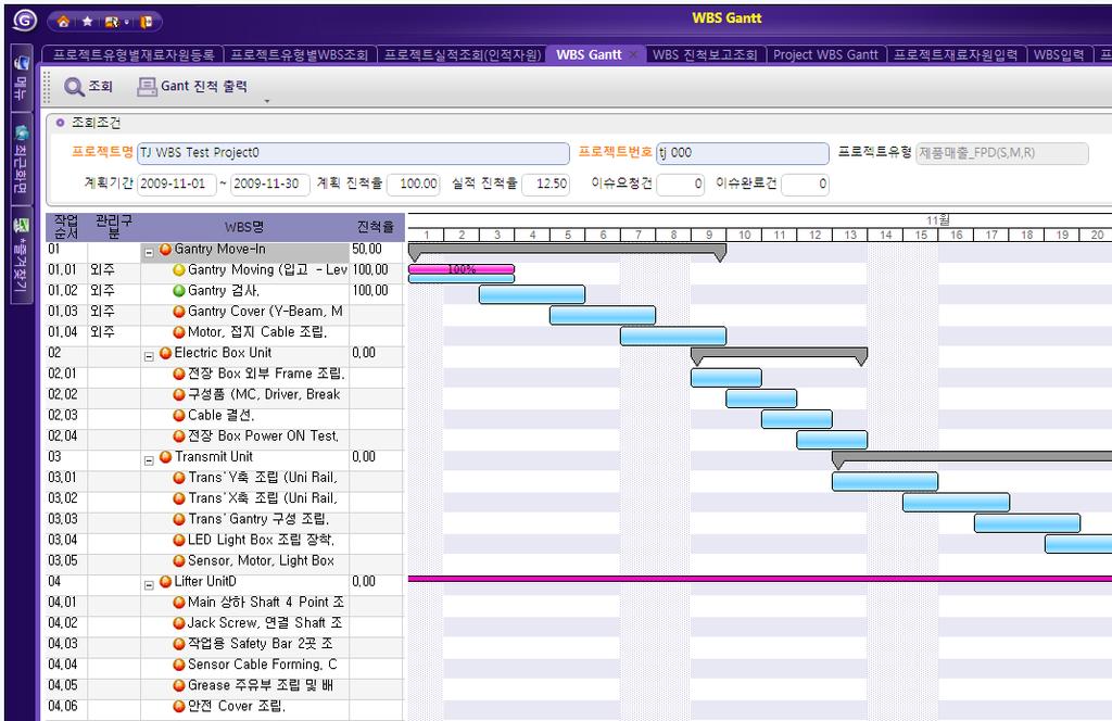 Activity 별진척보고,