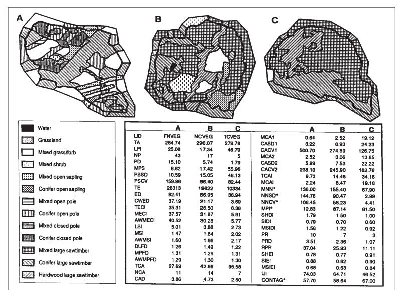 4 Item Index Description Area & density Shape TA/CA NP PD LSI LPI Total Area (ha) : 총면적 Number of Patch : 패치의개수 Patch Density : 패치밀도 Landscape Shape Index : 경관을구성하는패치들의가장자리합을면적의제곱근으로나눈값 (1