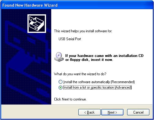 Windows XP, Excel 2003 CL-200A 인경우 1 CL-S10w CD-ROM PC CL-200A USB. 새로운하드웨어의검색마법사가기동되므로 [No, not this time] 를선택하고 Next 을클릭합니다. 2 [Install from a list or specific location (Advanced)] Next.