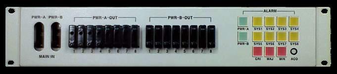 개의채널로분배하여안전하게공급하며과전류등으로부터장비를보호하고각종가시, 가청경보를처리하여준다.