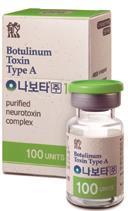 소아마비환자의 21/3 휴젤파마, 종근당 첨족기형치료등 Clostridium BT type Nabota 대웅제약한국 Type A