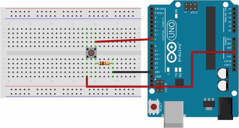 int ledpin7 = 7; // 디지털 7 번핀의입력을저장할변수 int inputval = 0; void setup() { // 디지털 13 번핀을출력모드로지정 pinmode(ledpin13, OUTPUT); // 디지털 7 번핀을입력모드로지정 pinmode(ledpin7, INPUT); void loop() { 그림 4-7 스위치로내부 LED