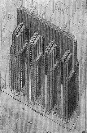 1920 년대초에접어들면서침체기를겪고있던라이트에게있어서 1924 년의 National Life Insurance Building 은고층건물의형식화에중요한변환점이되었으며고층건물에대한자신의생각을발전시킬수있는결정적인계기가되었다.