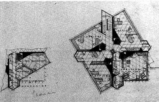 Johnson Wax Laboratory Tower 오크라호마에위치한소도시바틀빌에서라이트는 1956 년 Price Tower 를완성시킴으로써 50 년이상지속해온고층건물에대한자신의생각을가장성공적으로구현하게된다.