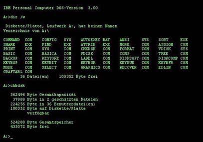 운영체제종류와특성 DOS(Disk Operation System)