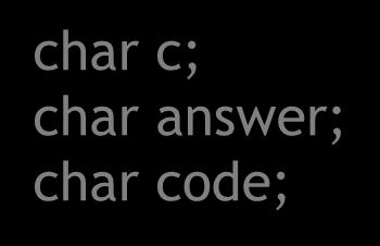 answer char code