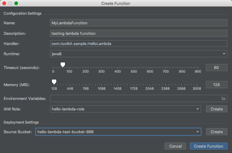Lambda 함수생성 AWS Toolkit for JetBrains 를사용하여 Lambda 함수만들기 이예에서는다음과같은간단한핸들러를사용해보겠습니다. import com.amazonaws.services.lambda.runtime.
